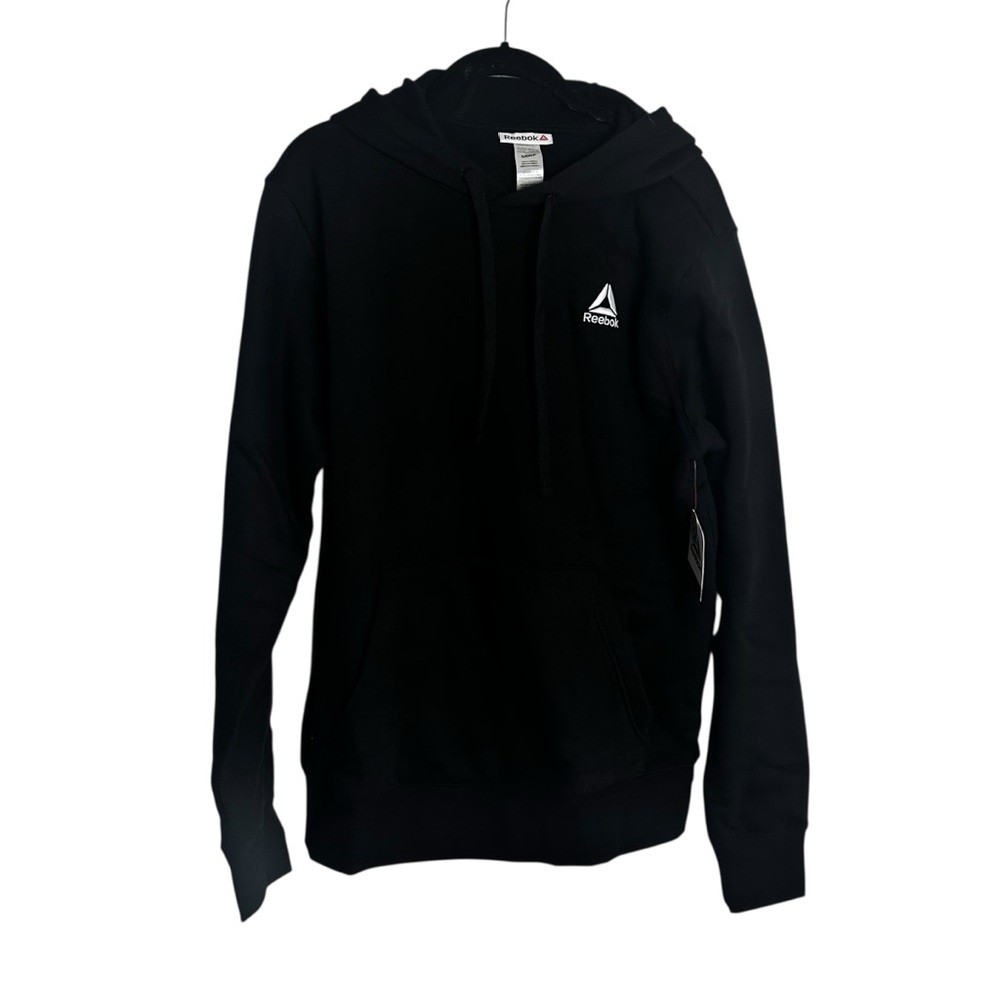 NWT Reebok Delta Logo-Print Fleece Hoodie, Black SZS Unisex